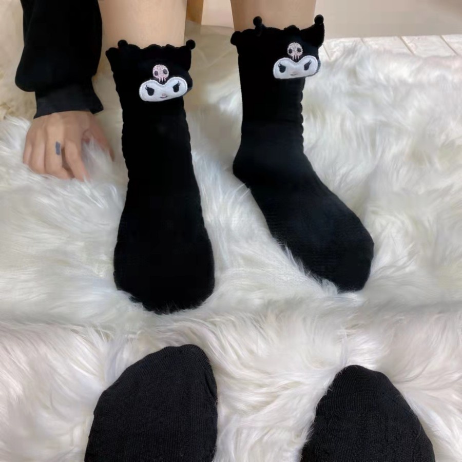 KK-11 kaos kaki kitty kuromi cinamon lolita kaos kaki wanita tebal