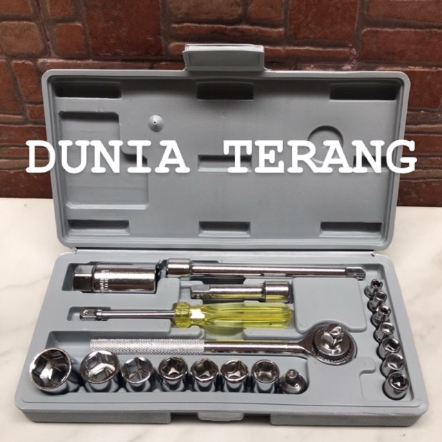 KUNCI SOCK SET 21 PCS RRT / SOK SHOCK MATA HAND SOCKET WRENCH 21PCS ATS / VPR / VENUS / NEW DELAND