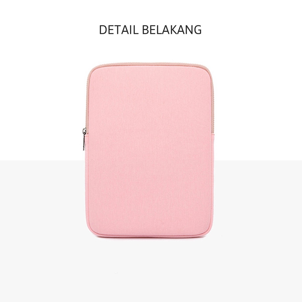 Sleeve Pouch Sarung Tas Bag Case Ipad Tab Tablet Macbook Air Pro Laptop Asus Acer Lenovo HP Huawei 11 12 13 14 15 inch Motif Gambar Kartun Rabbit Bunny Kelinci Warna Hitam Black Kuning Yellow Pink Cute Murah Korean Model Premium Untuk Kuliah Kerja Sekolah