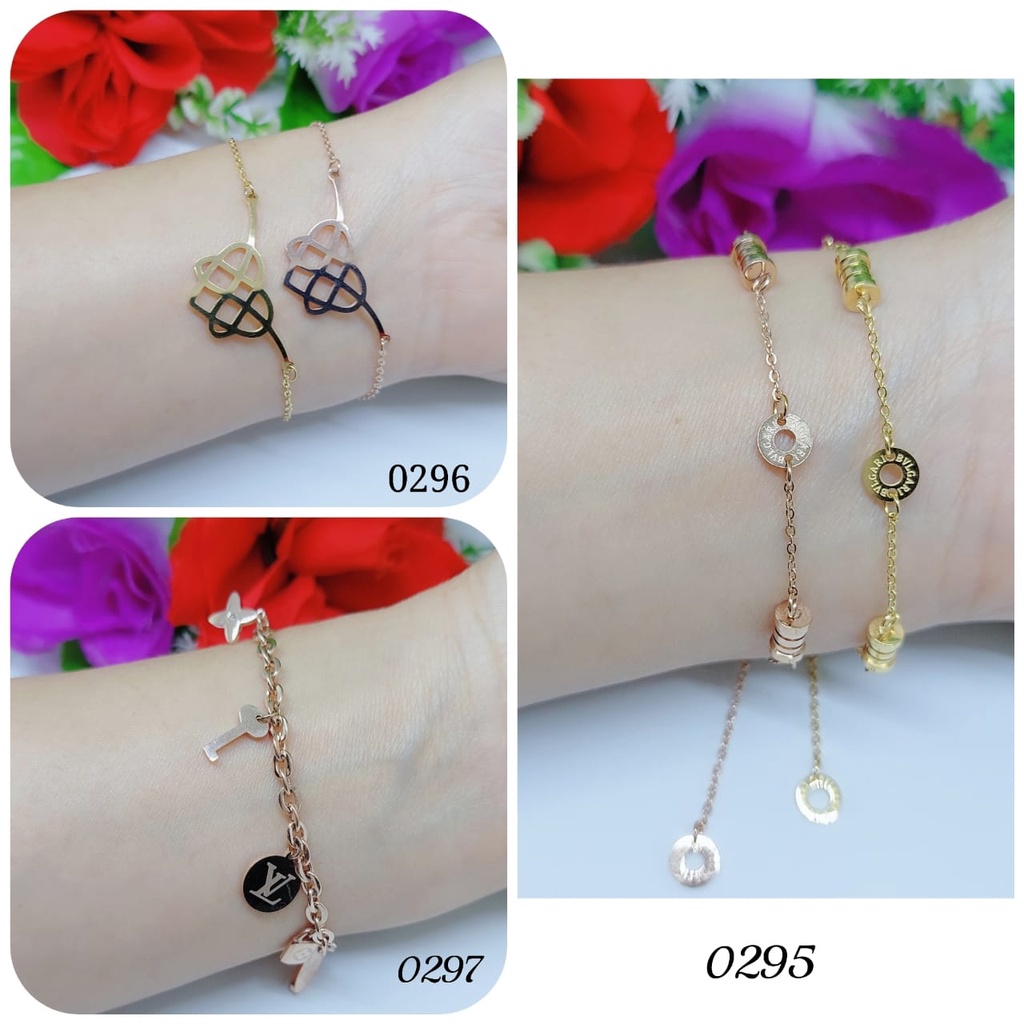 Titanium gelang wanita perhiasan fashion 0296-0297