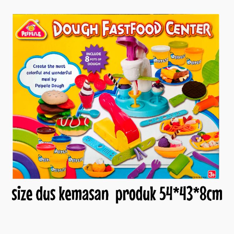 Mainan Lilin Cetak Dough FastfoodCenter Dus Besar