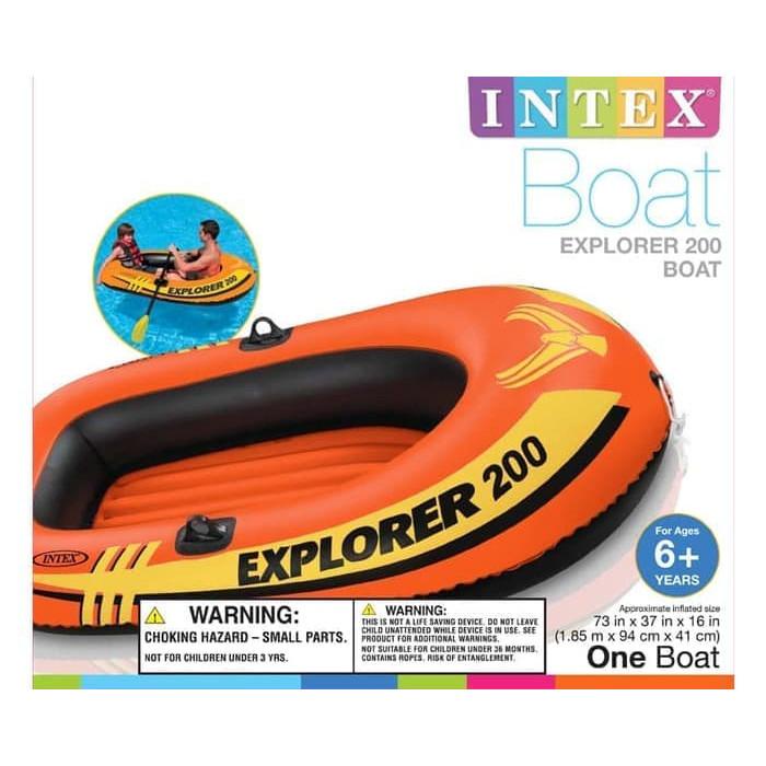 Perahu Karet / Kapal Boat Rubber Boat Perahu Karet Explorer 200 Intex 58330 Murah Kualitas Terbaik