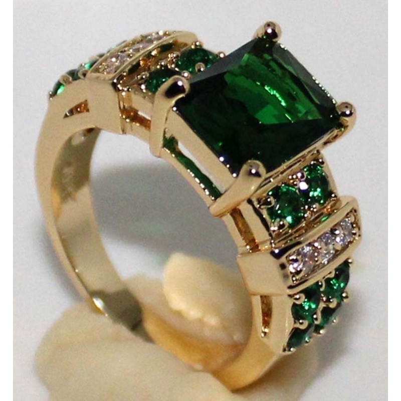 Cincin Wanita Bahan Metal Hias Zircon Berlian Imitasi Untuk Pesta Pernikahan / Prom