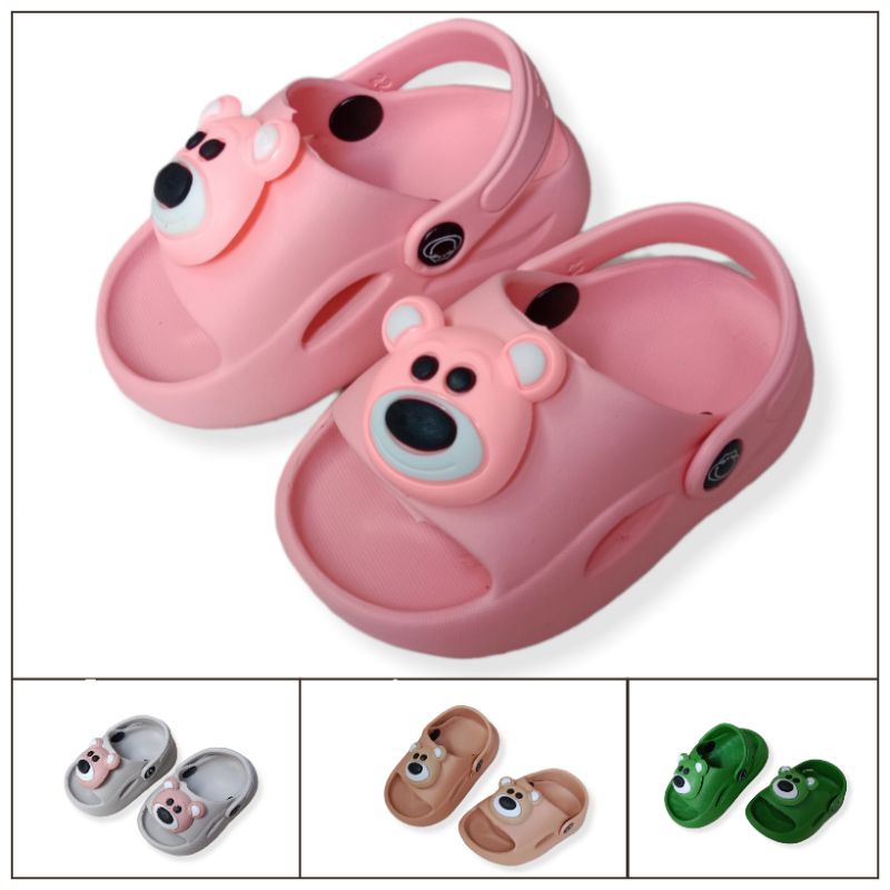 IRSOE 307 sandal anak laki-laki dan perempuan karakter beruang lucu/sandal baim tali belakang/sandal