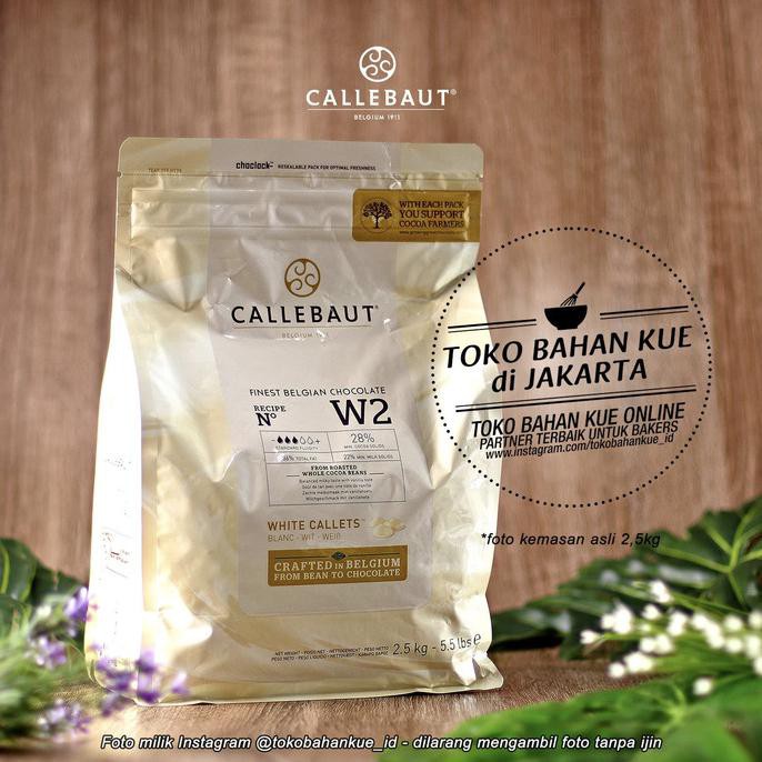 

Callebaut Finest Belgian Chocolate White Callets Putih Coklat 500gram