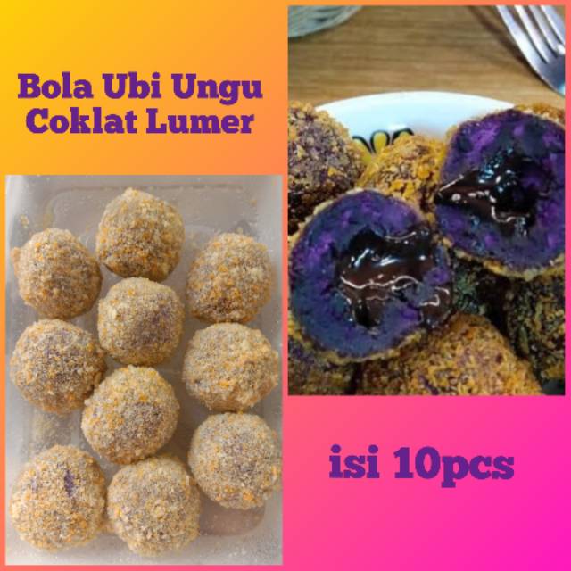 Bola ubi ungu Coklat Lumer isi 10pcs