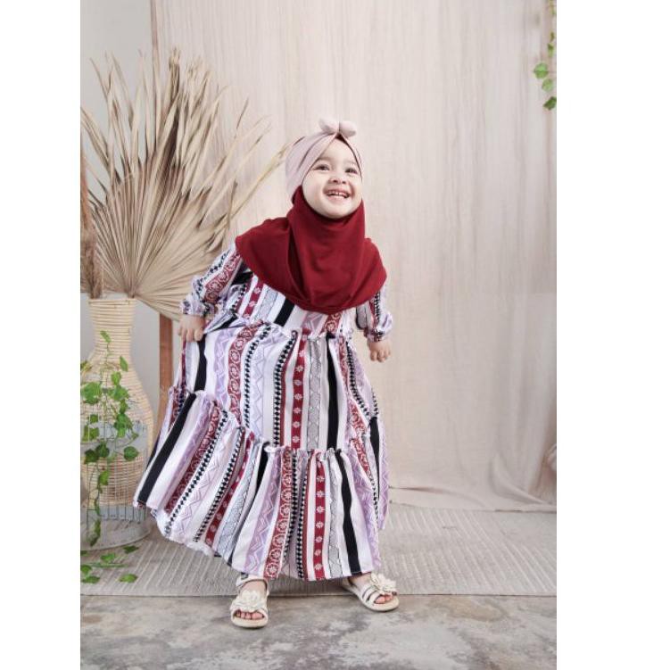 Gamis Rayona ori Almahyra tanpa hijab (ART. V8574)