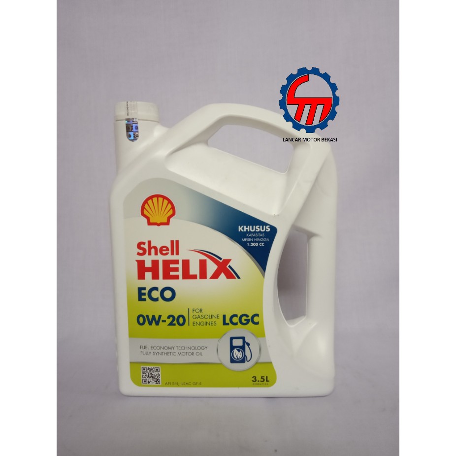 Oli Shell Helix ECO OW-20 3,5 Liter Asli Original