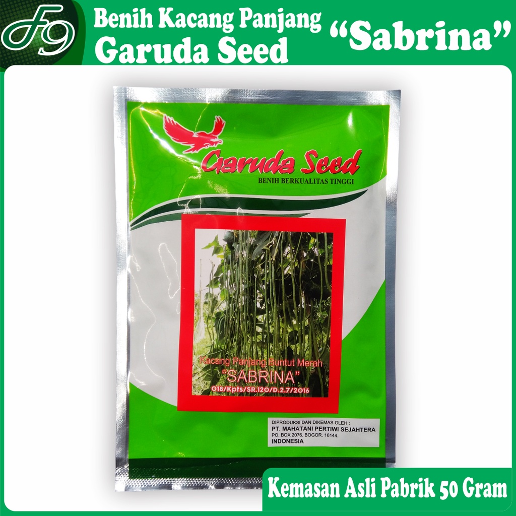 Benih Kacang Panjang Buntut Merah Sabrina Garuda Seed Kemasan Pabrik 50 Gram