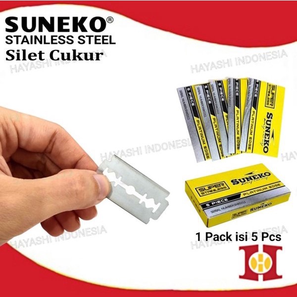 Silet Pisau Isi Ulang Besi Stainless Anti Karat Cukur Kumis Jenggot - 5pcs