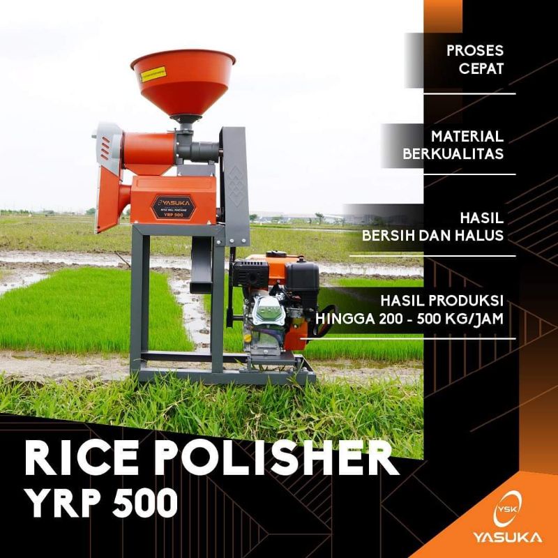 Mesin Giling Padi Yasuka YRP 500 Komplit Mesin Penggerak