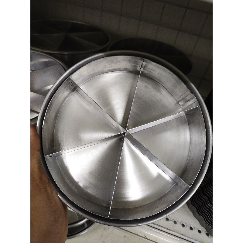 Loyang Cetakan Aluminium Bulat 6 Sekat Bongkar Pasang diameter 18 20 22 24cm