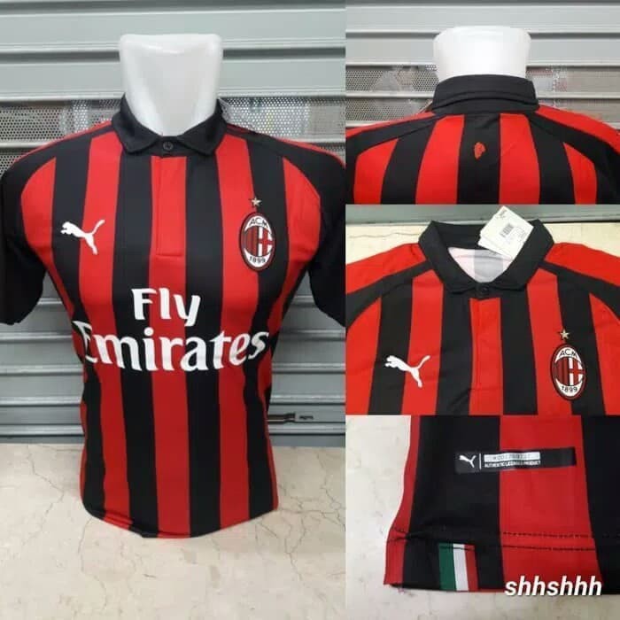 JERSEY BOLA AC MILAN HOME 2018/2019 GRADE ORI