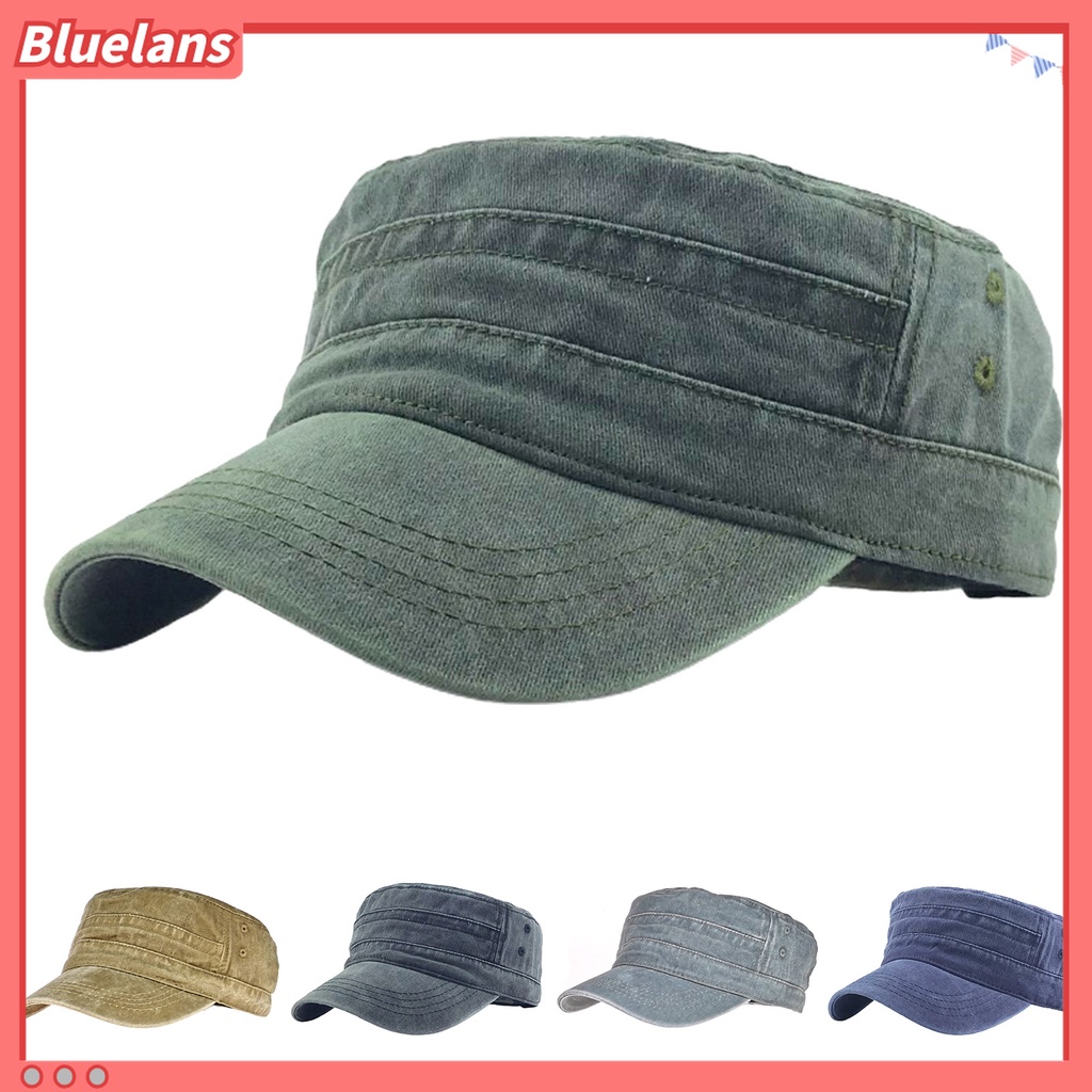 Bluelans Topi Baseball Model Flat Top Gaya Vintage Untuk Outdoor