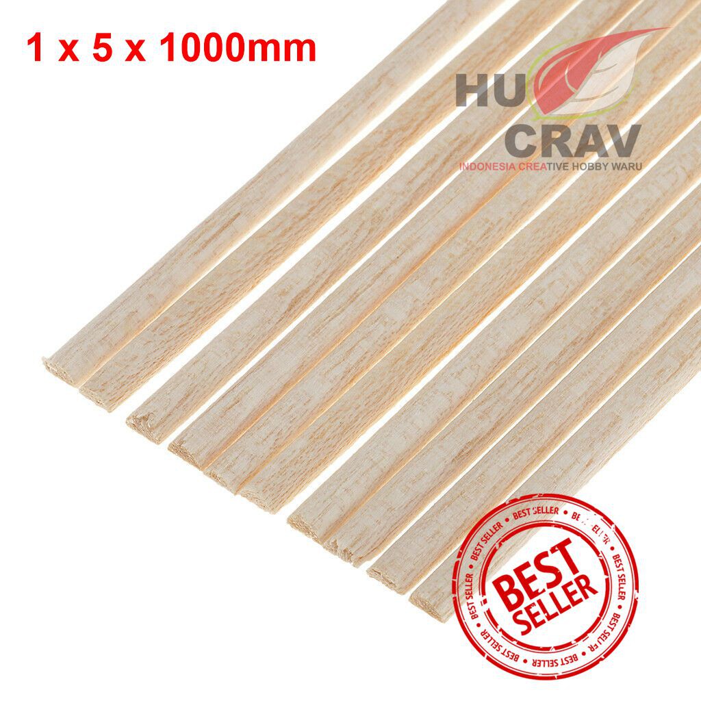 

Balsa Strip 100cm 1mm x 5mm x 1000mm Kayu Stik Stick Maket Arsitek Diorama BRIDGE Diorama