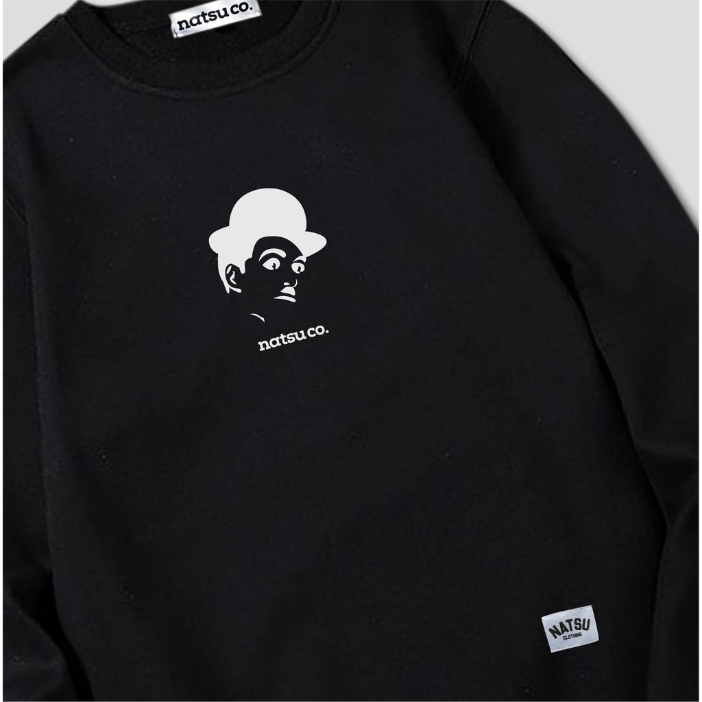 Sweater Crewneck Pria natsu co. - Topi Caplin NATSU x PANDAWA HOODIE