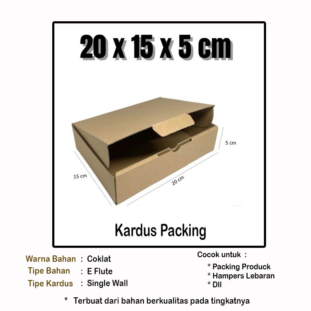 

Kardus Packing 20x15x5 cm | Box Paket | Box Kue Tart | Box Kemasan | Box Snack | Box Hampers | Box Lebaran