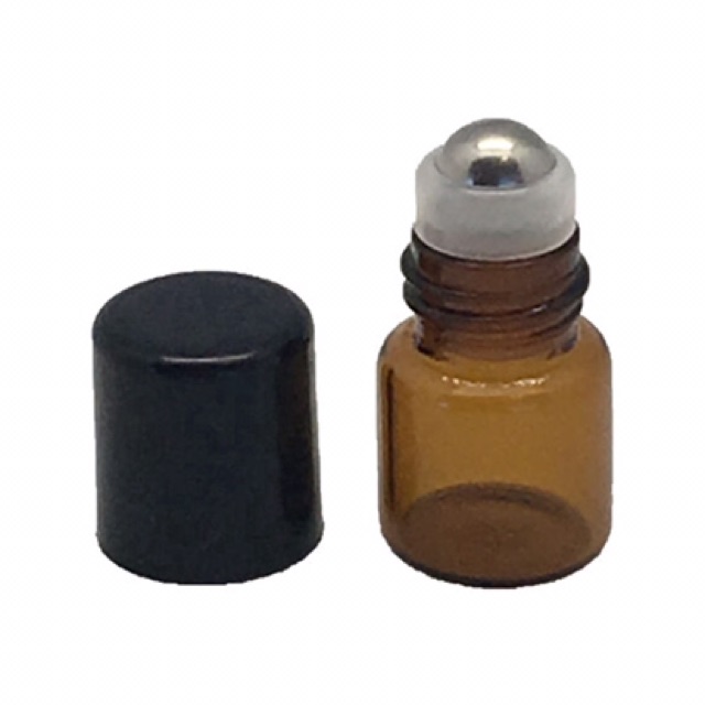 Botol Kaca Roll On Amber 1ml 2ml 3ml 5ml 10ml Botol Essential Oil Brown Roller Kaca Amber