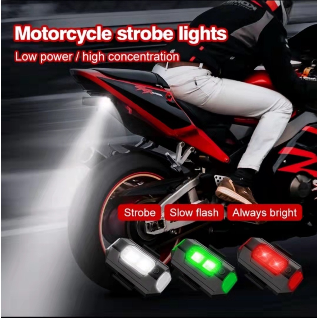 Lampu Flash 7 Warna Rechargeable Untuk Modifikasi Motor