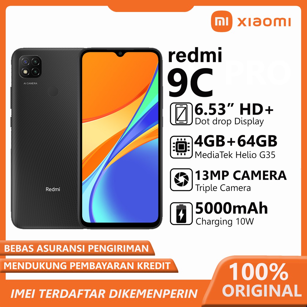 XIAOMI REDMI 9C RAM 3GB ROM 32GB GARANSI RESMI