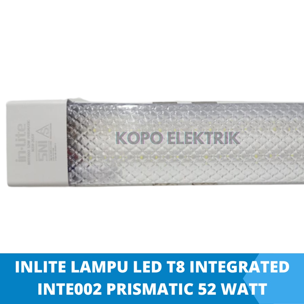 Inlite Lampu Led T8 Integrated Tube INTE002 52 watt Putih 120 cm prismatic