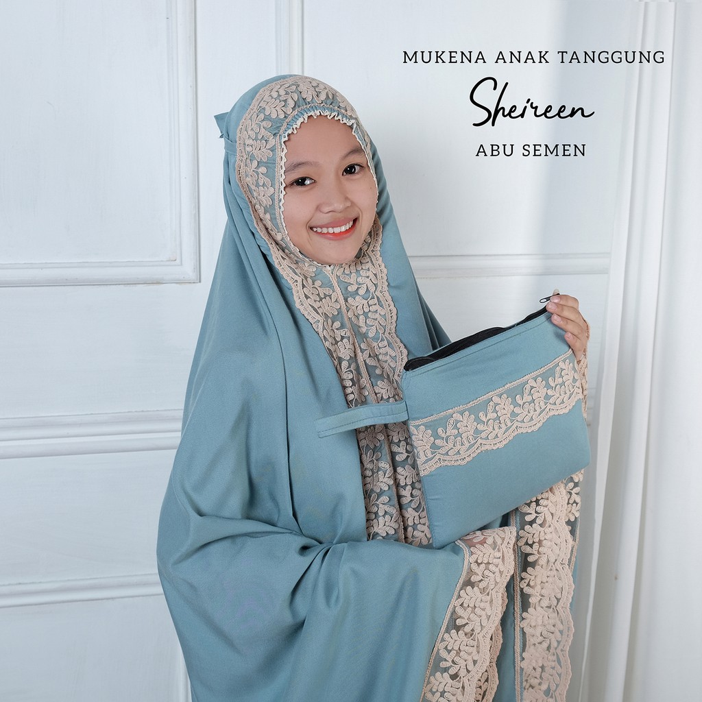 PUSAT MUKENA TASIK - MUKENA ANAK TANGGUNG MOTIF SHIREEN