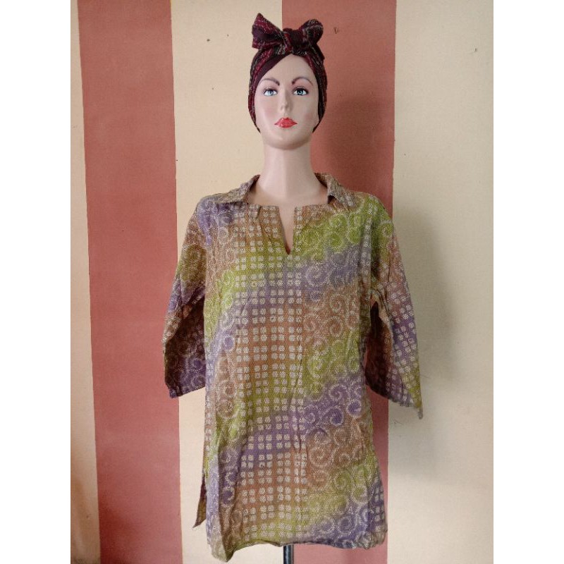 PRELOVED - Atasan Batik wanita Kencana Ungu