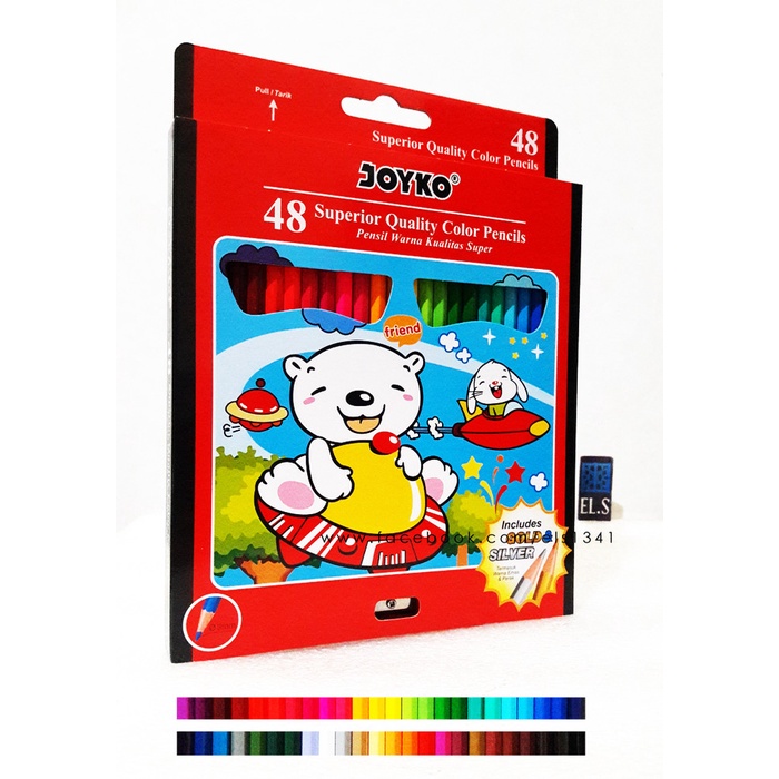 

WARNAPENSIL- JOYKO PENSIL WARNA SET 48 PANJANG -PENSIL WARNA
