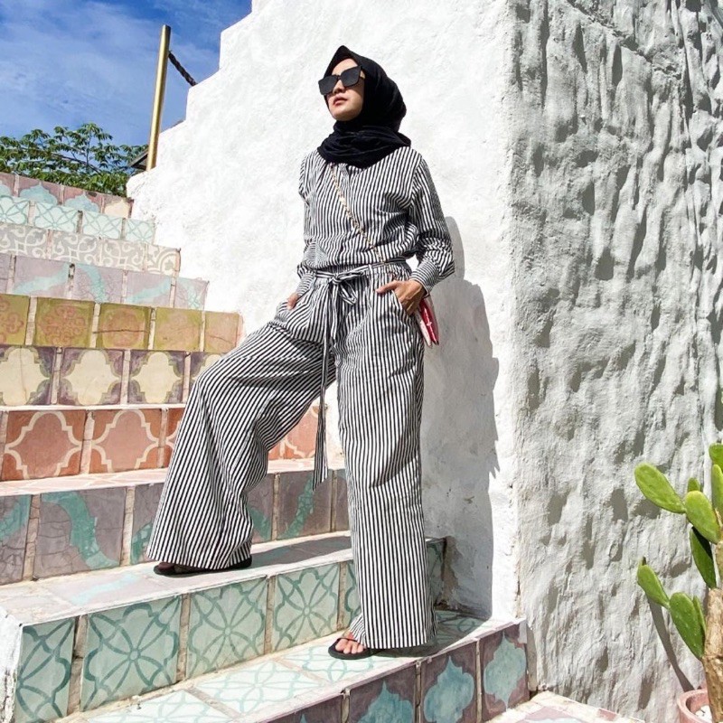 MONEL MAKA STRIPE BLACK