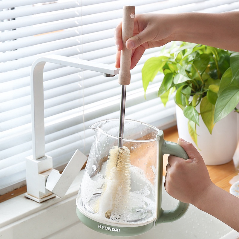 Sikat Botol Minum Gagang Panjang Japandi Bottle Cleaning Brush Sikat Botol Susu