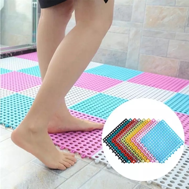 Keset Plastik Kamar Mandi - Alas Lantai Karpet Anti Slip Aneka Warna