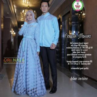 Couple Naswa Gamis  Set Couple Baju  Koko Orinala Baju  