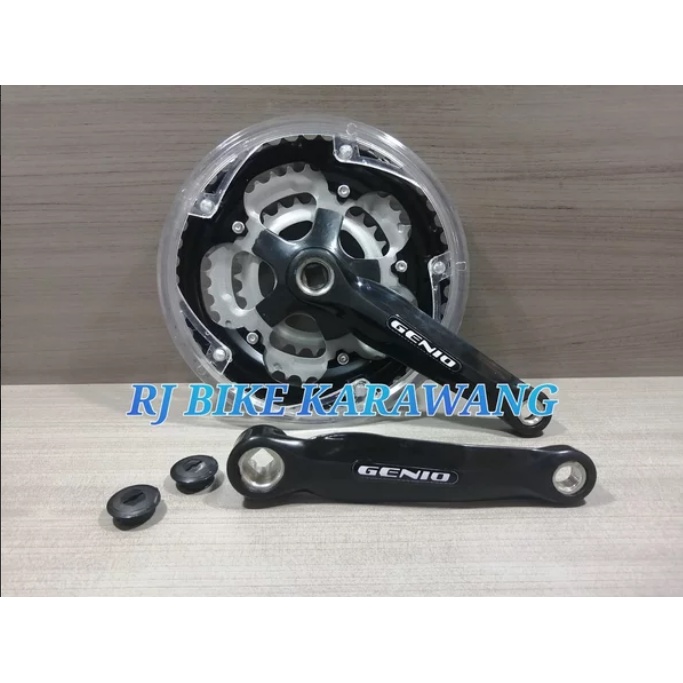 Crank Genio Gear 3 Susun Genio GR105 Warna Hitam