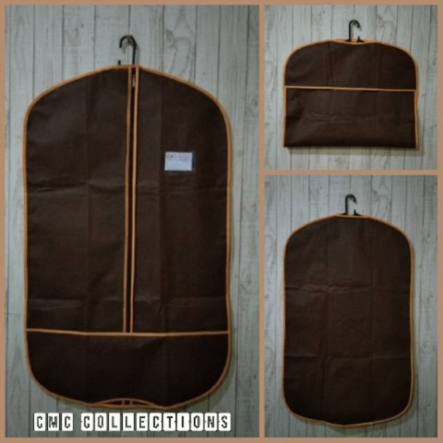 Cover jas baju / sarung jas / cover gantungan baju jas Coklat Coffe. New model