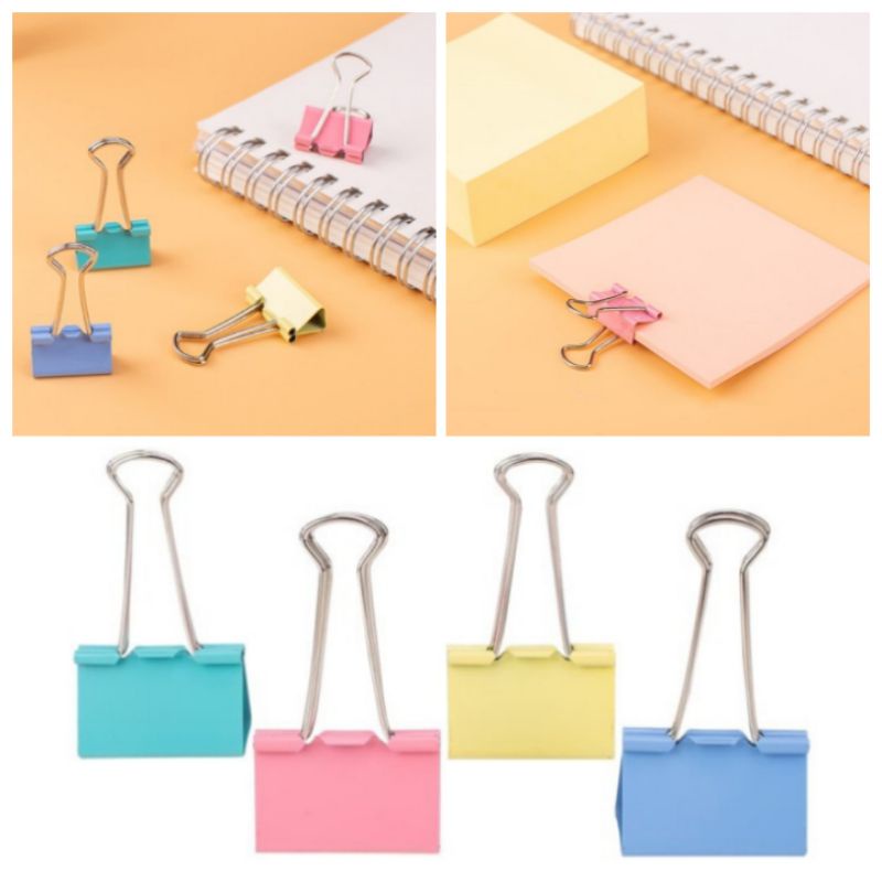 

Binder Klip Kecil Klip Kertas Isi 4pcs Warna Warni