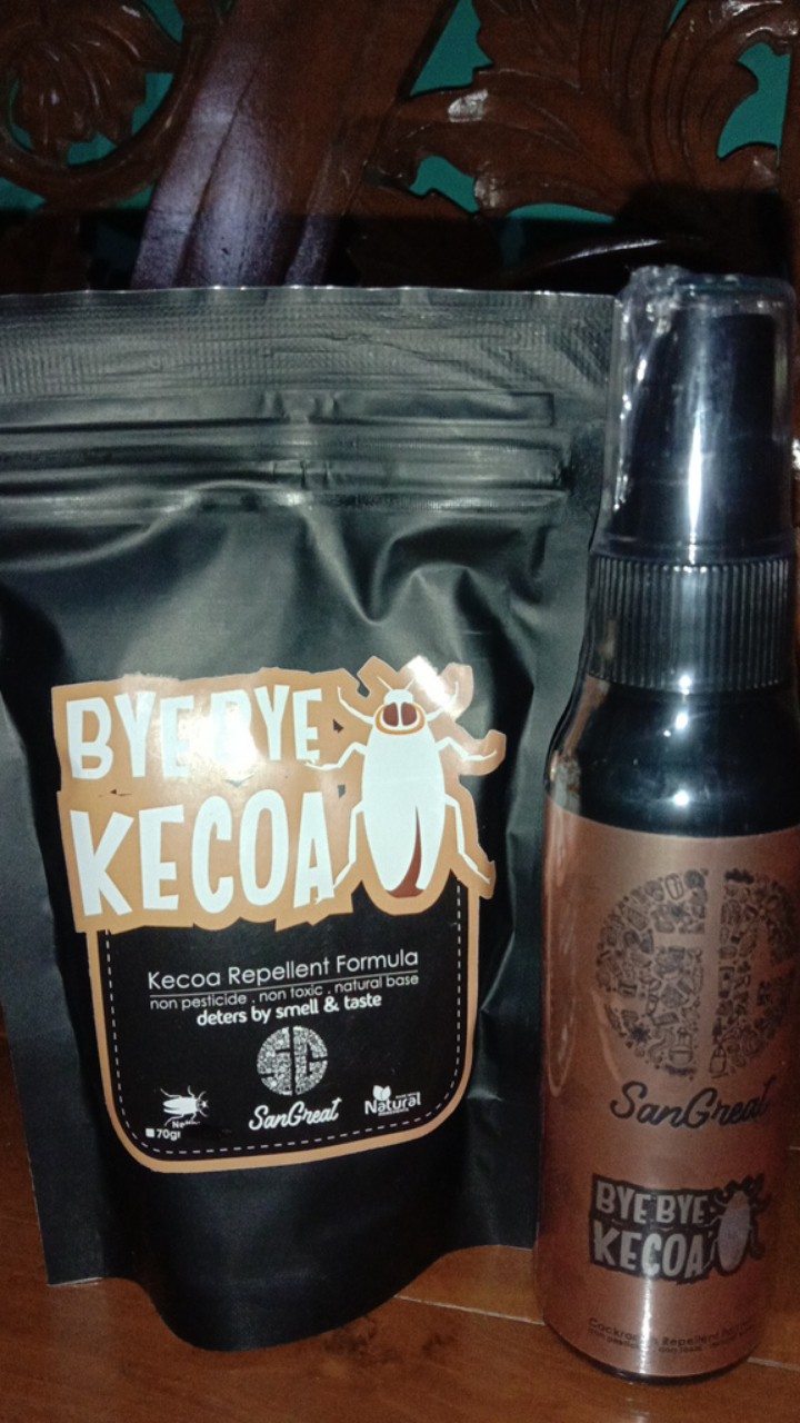 Paket Pengusir Kecoa, Bye Bye Kecoa Gel 70 Gr & Spray 100 Ml, Natural Non Pestisida