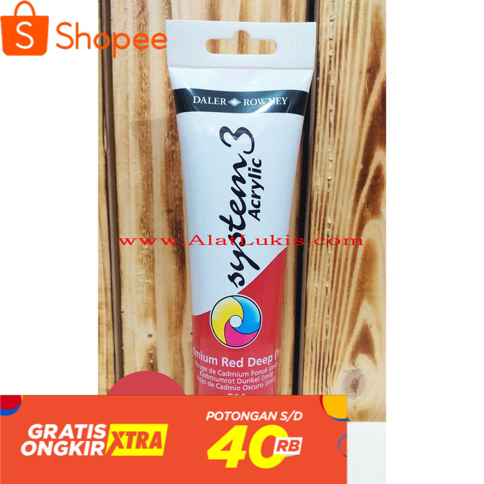 

Cat Akrilik System 3 150 ml warna Cadmium Red Deep Hue