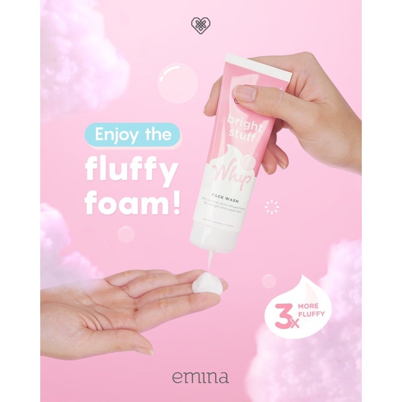 `ღ´ PHINKL `ღ´ ╰☆☆ 𝔢мιℕά ☆☆╮ Emina Bright Stuff Whip Foam sabun cuci muka wajah mencerahkan