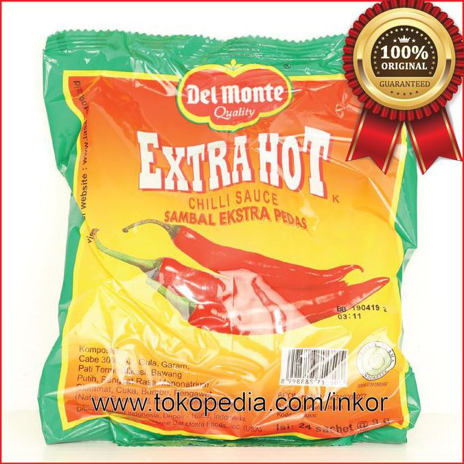 

BARU DELMONTE SAUS SAMBAL EXTRA HOT SACHET 24X9GR