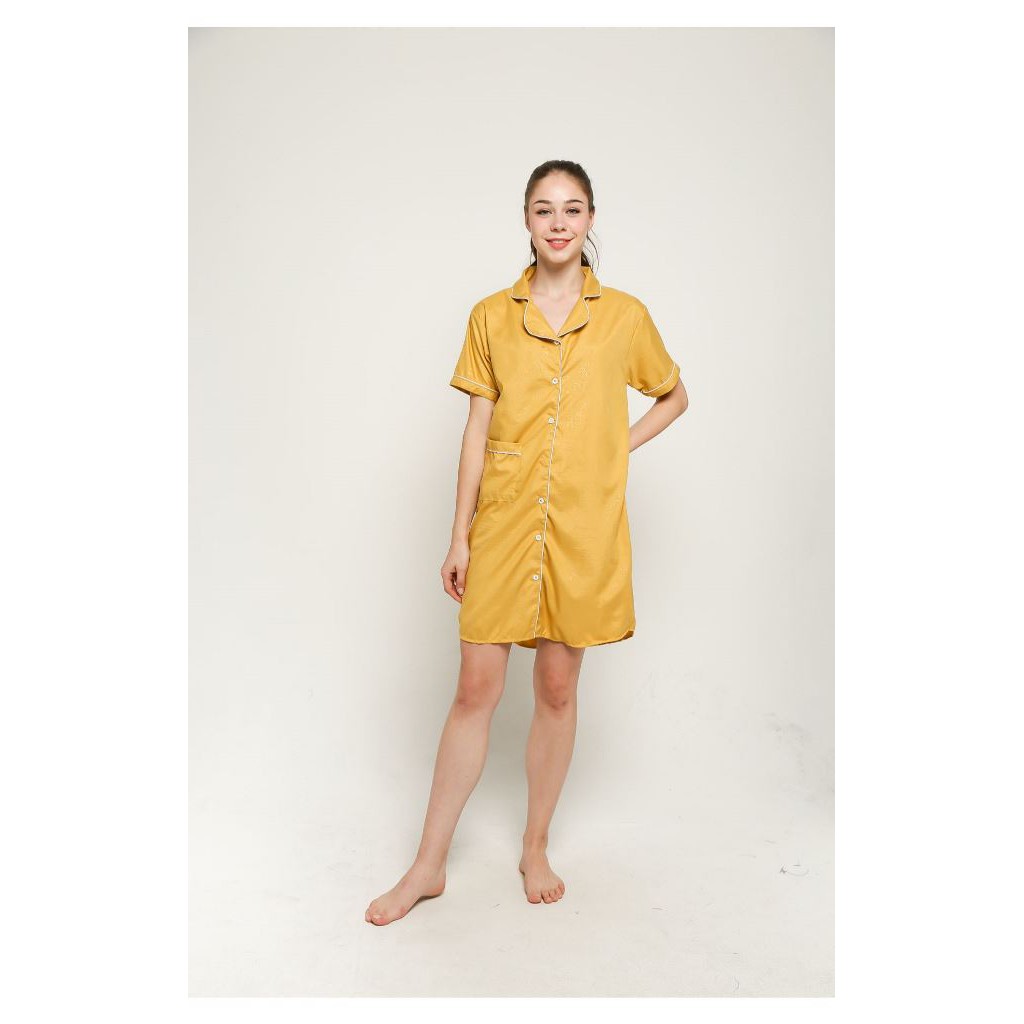 FortKlass MIX PP DST Satin Embos Baju Tidur Daster Wanita Lengan Pendek Sleepwear Saten-1