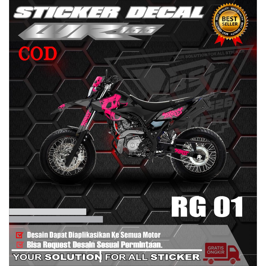 Decal stiker yamaha WR 155/ stiker dekal WR 155 Supermoto Full Body.