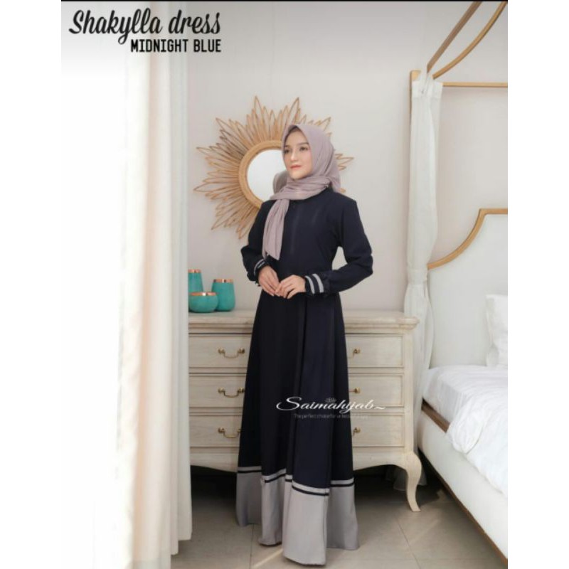 [Fashion Muslim] Gamis SAIIMA DRESS maxy | moscrepe | busui friendly | terbaru