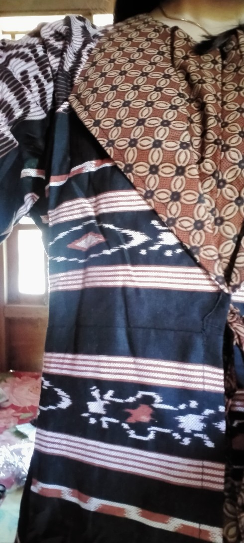 Batik Couple Keluarga Sania Ruffle Ori Ndoro Jowi Dnt Motif Songket Coklat