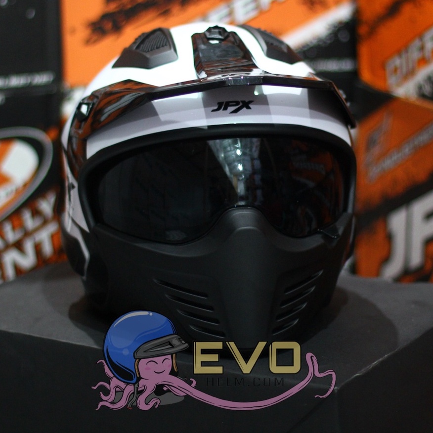 HELM JPX MX 726-R SOLID GLOSS (ONGKIR TERMURAH 2KG)