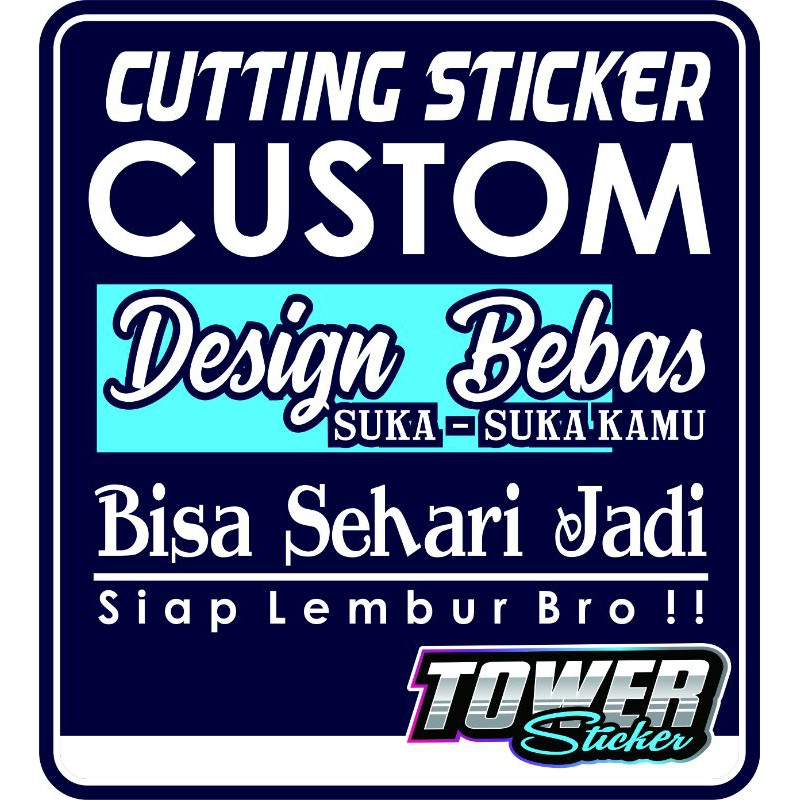 Cutting sticker custom bikin sticker nama logo komunitas motor mobil dll