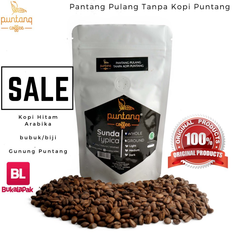 

kopi hitam arabika typica puntang bubuk atau biji 100gr FREH ROASTED Terlaris