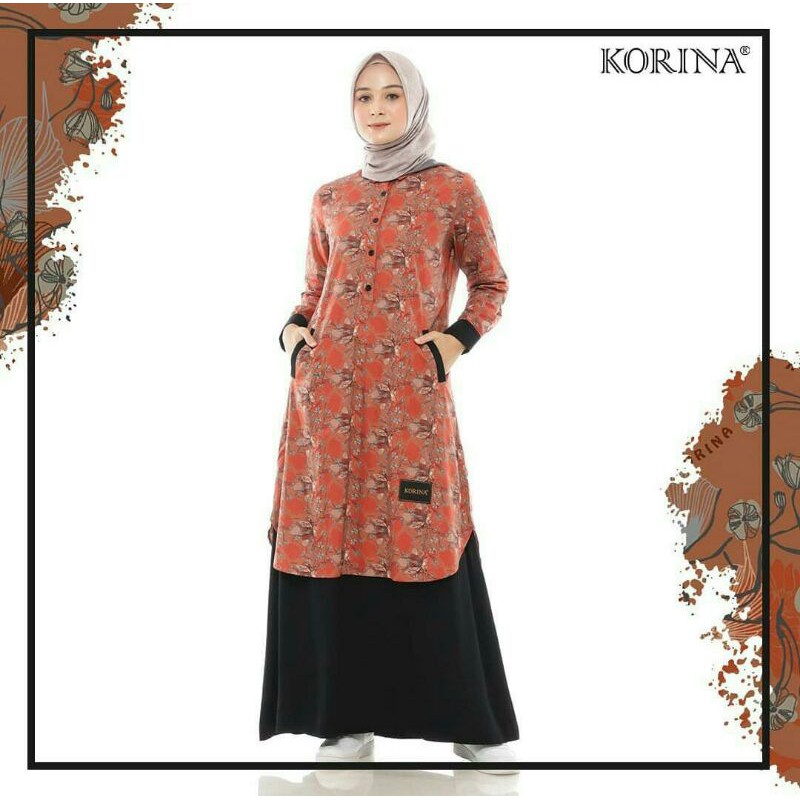 Floral Dress Teracota by Korina