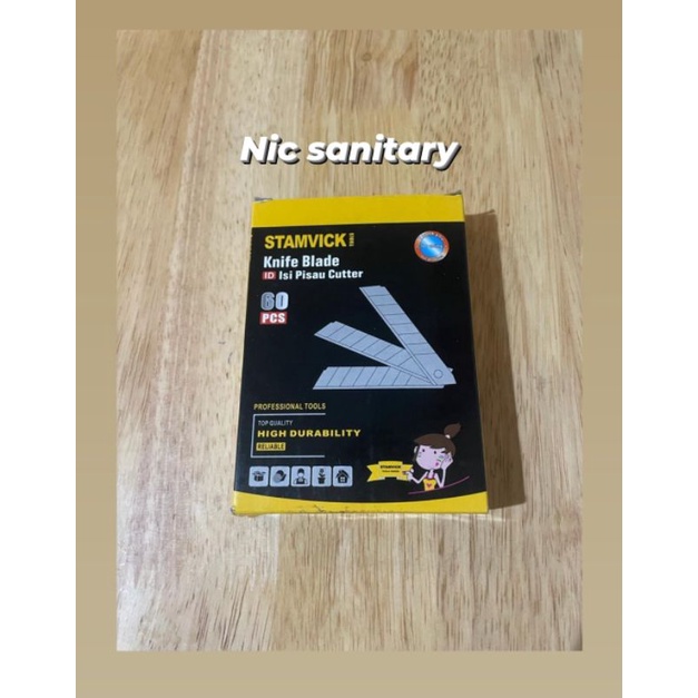 

Isi cutter STAMVICK refill pisau cuter mata piso cutter STAMVICK