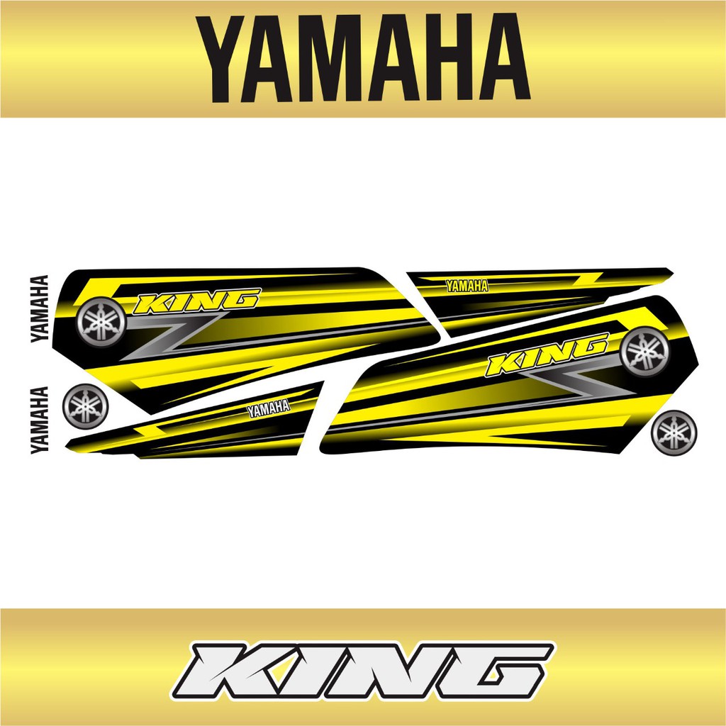 YAMAHA RX KING STRIPING VARIASI LIS SIMPLE  KUNING 0104 @INDIGO01