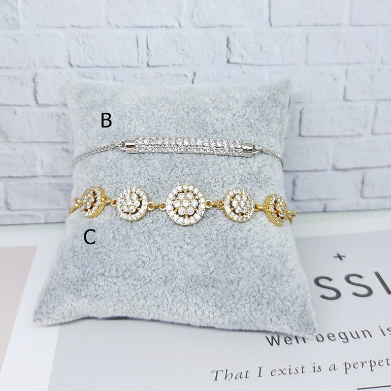 Gelang Serut Rhodium Xuping Premium Anak Perhiasan Lapis Emas Asli - BB462